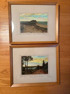 Oliver Craswell (Canadian Photographer) - 2 Vintage Hand tinted photographs PEI